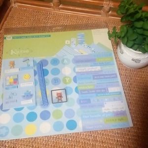 Patty cake baby boy scrapbook kit